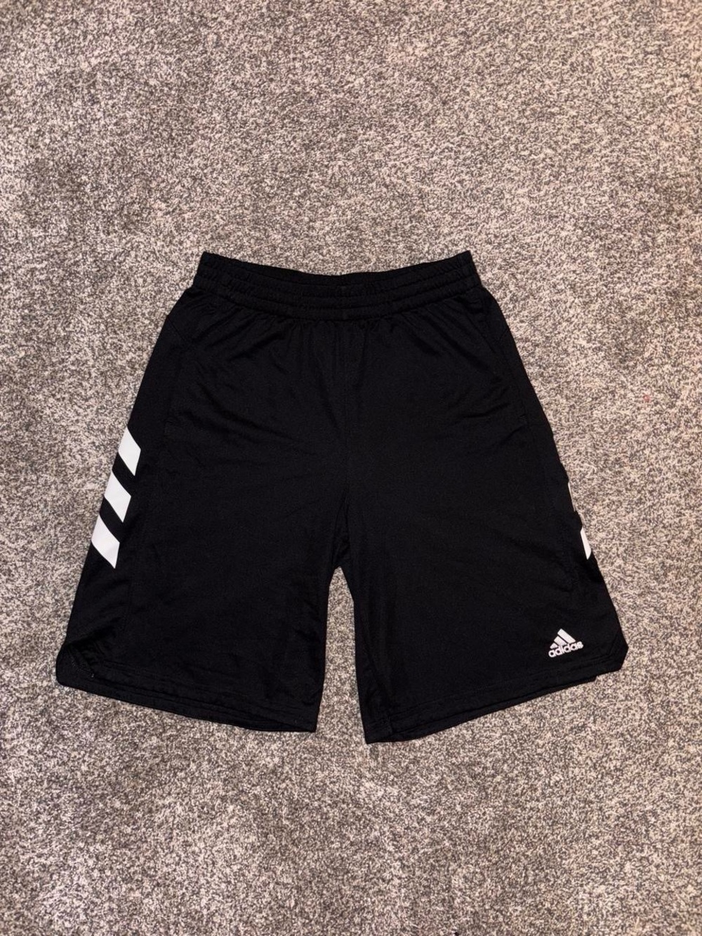 Adidas Black Athletic Shorts with White Logo
